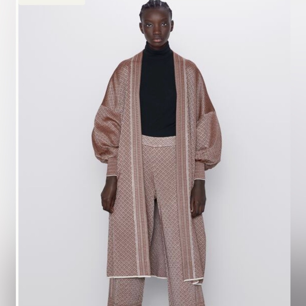 Zara metallic duster/kimono